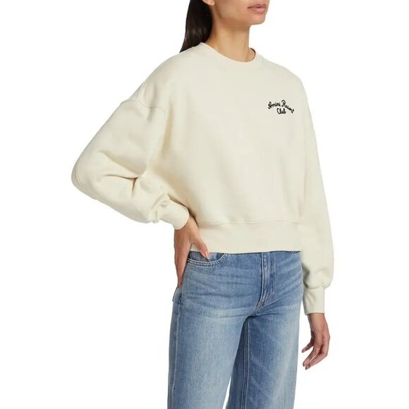 Amiri Spirit Crewneck Sweatshirt in Alabaster Small Womens Pullover - Picture 13 of 16